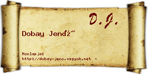 Dobay Jenő névjegykártya
