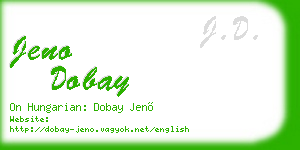 jeno dobay business card