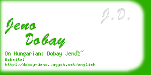 jeno dobay business card